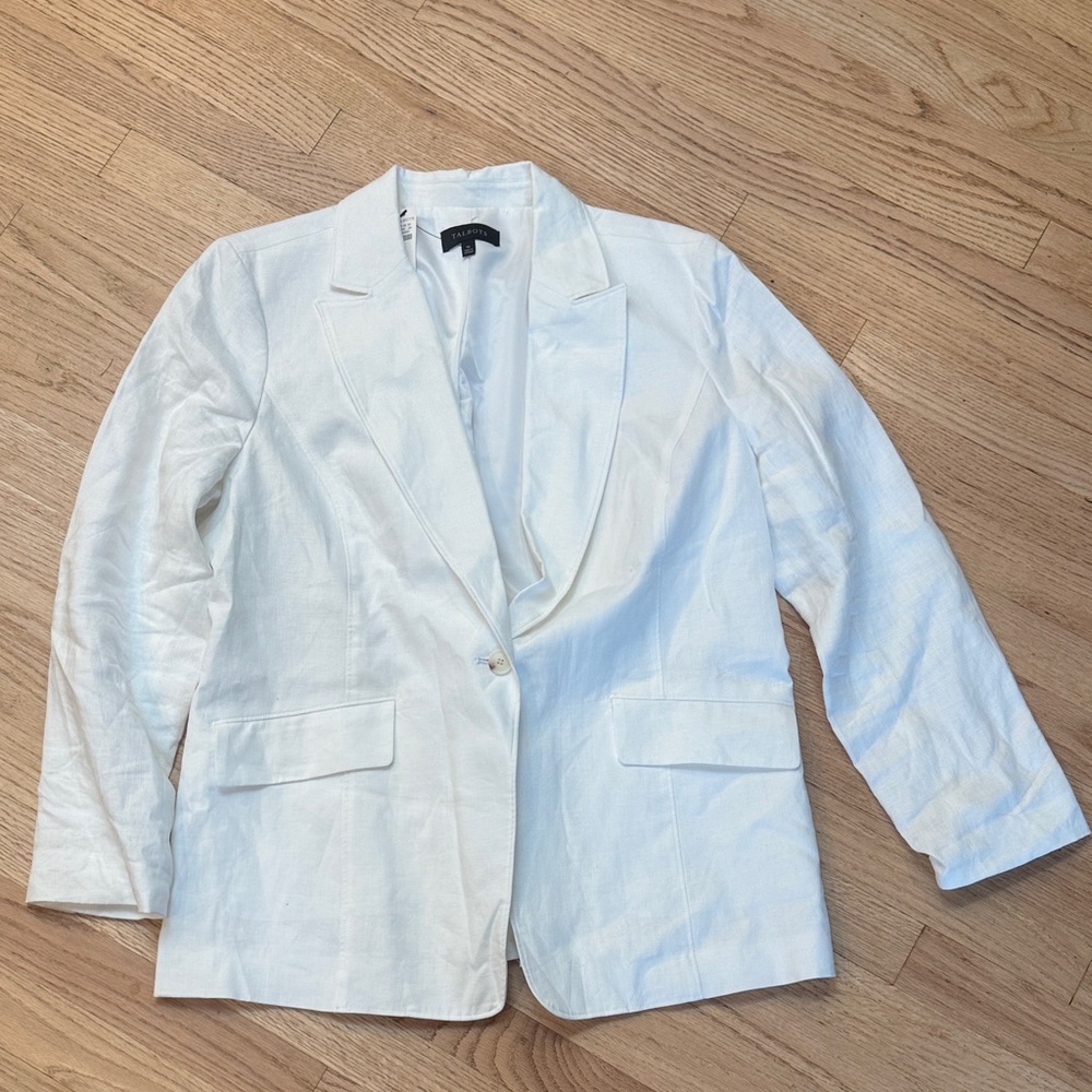 Talbots Classic Blazer Off White